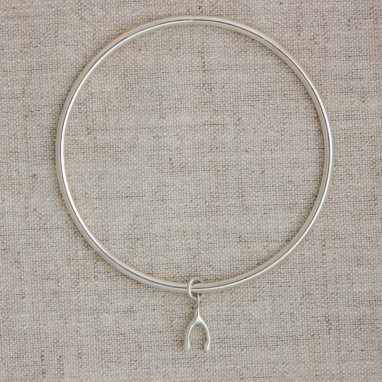 Wishbone Charm Bangle