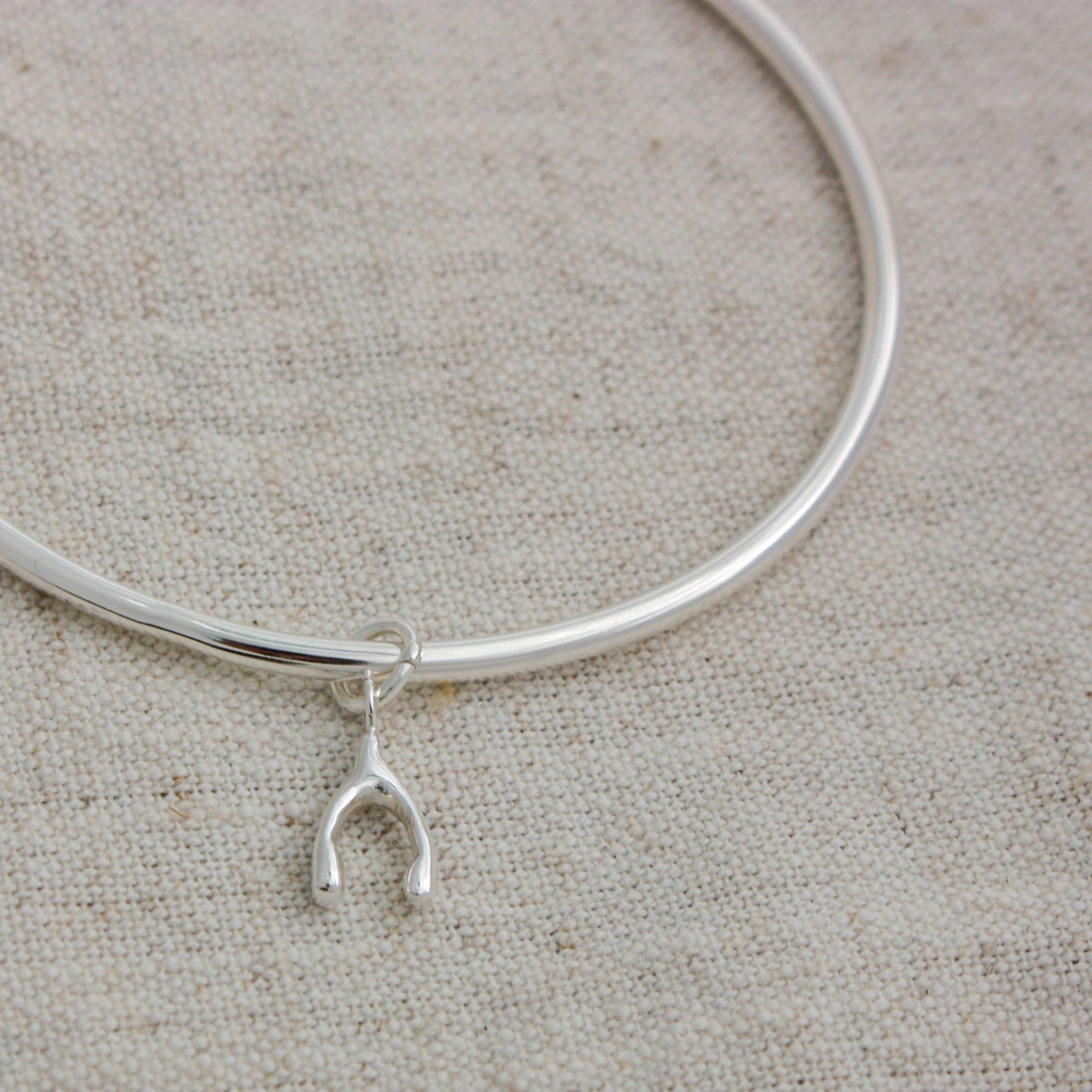 Wishbone Charm Bangle