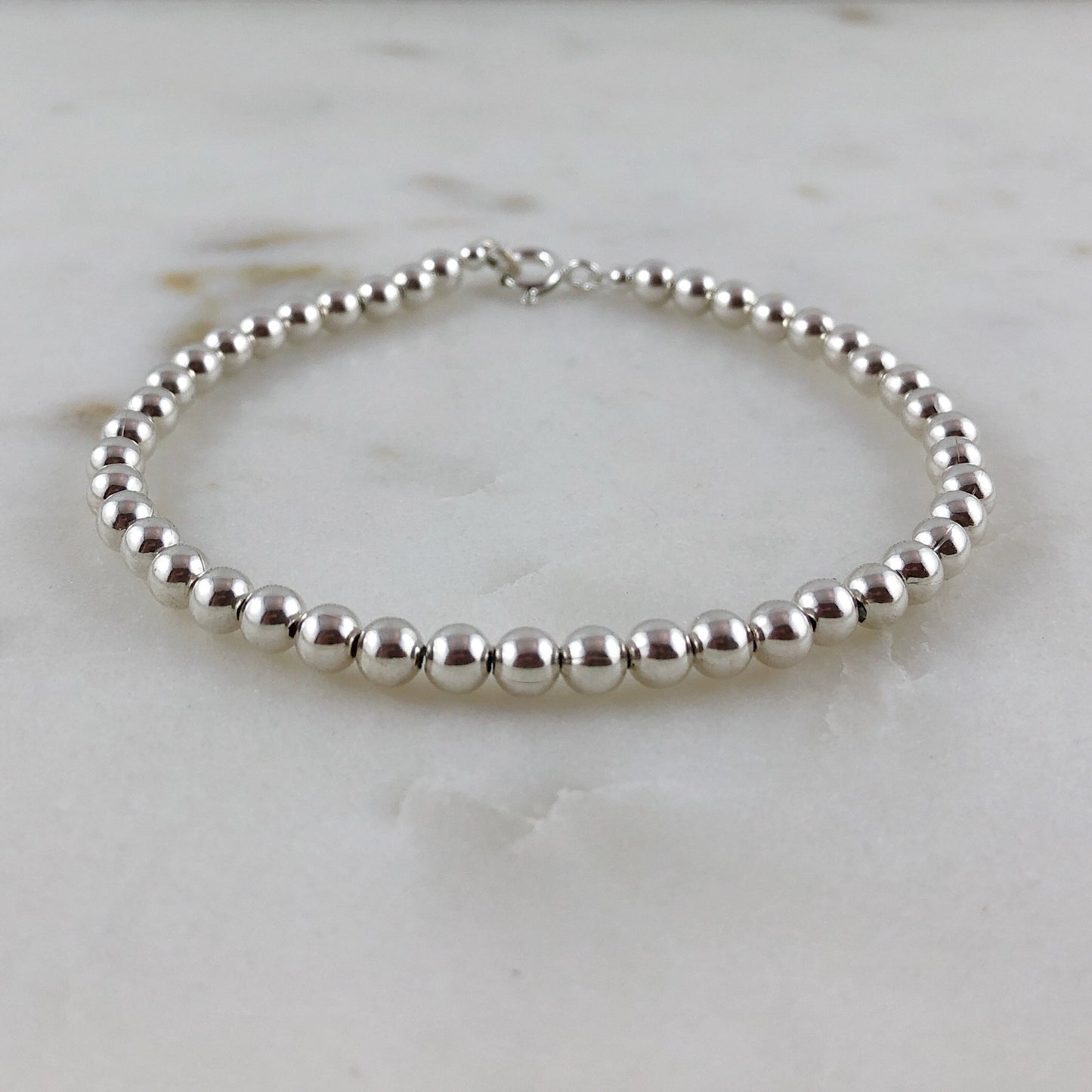 Sterling Silver Bead Bracelet